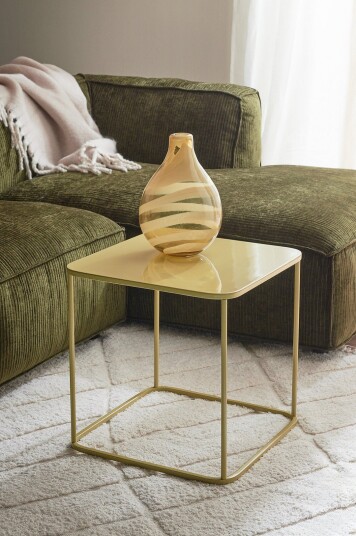 Ellos Home Sidebord / nattbord Daymond 45x45 cm Gul Ellos Home Sidebord / nattbord Daymond 45x45 cm Gul