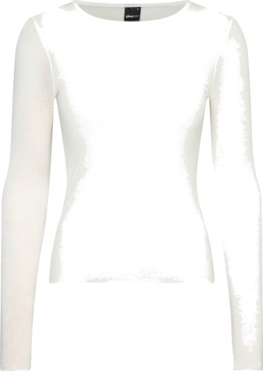 Gina Tricot Sheer Long Sleeve Top   White   L