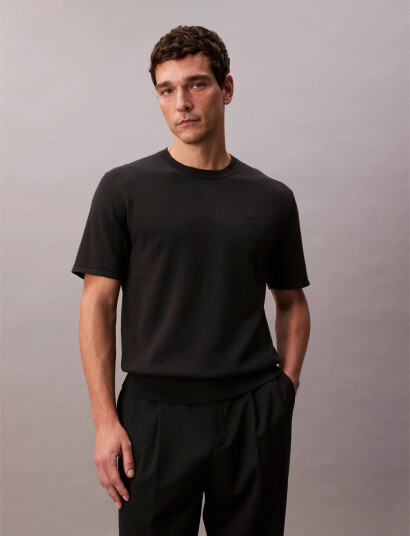 Calvin Klein Ss Supima Cotton Crew 14Gg Black XL