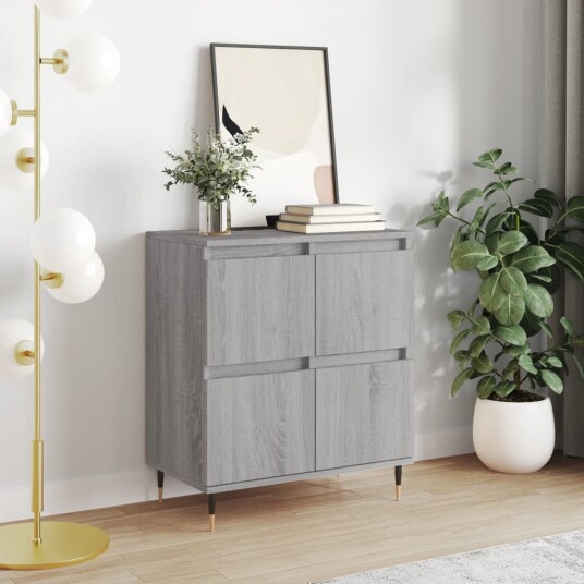 vidaXL Skjenk grå sonoma 60x35x70 cm konstruert tre
