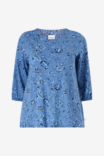 Zhenzi Topp Zh sylva 1016 blouse 3/4 Blå