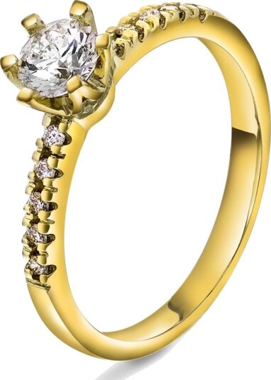 Vida By Pan Jewelry Vida ring i gull med dia 0,60 ct TWSI størrelse Vida ring i gull med dia 0,60 ct TWSI 58