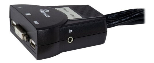 Inter-Tech Kvm-Ls-21Da Dvi - Video- / Usb / Audio-Kabel - 1.8 M - Tommelskruer, 1080P Støtte 60 Hz