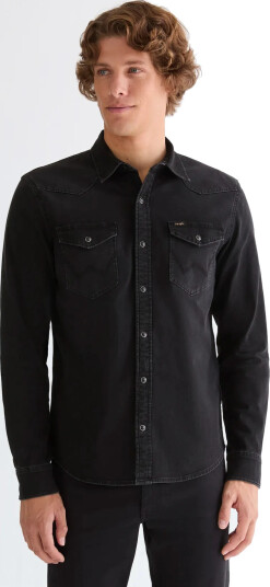 Wrangler Western Shirt Black L x 00 Wrangler Western Shirt Black L x 00