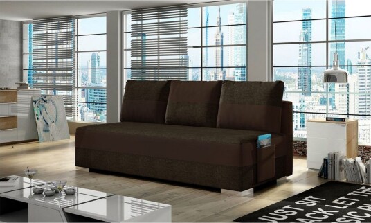 Sofa Eltap Atila 200x83x92 cm Sawana 16 Soft 66 Brun Mørk Brun