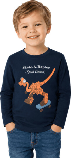 LEGO Kidswear Iconic langermet t skjorte Taylor 701 Mørke blå (104)