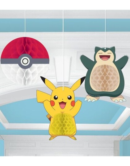 Amscan 3 Delers Honeycomb Dekorasjonsett Pokémon