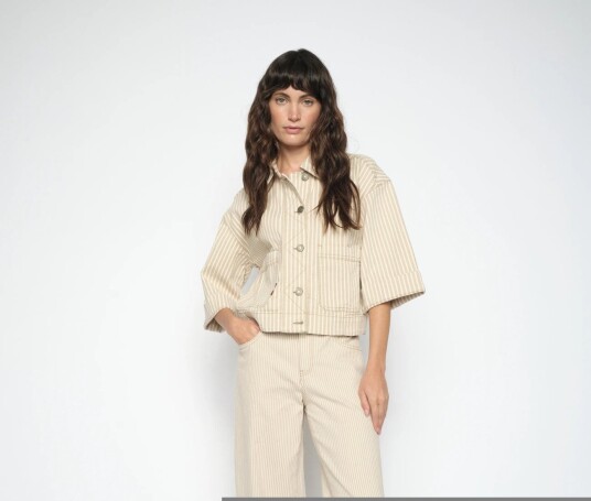 MOS MOSH Mmhellen Stripe Pant Beige 31 x 30 MOS MOSH Mmhellen Stripe Pant Beige 31 x 30