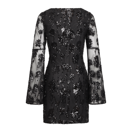 Aubrey Dress Black XS Beaded embellished mini dress