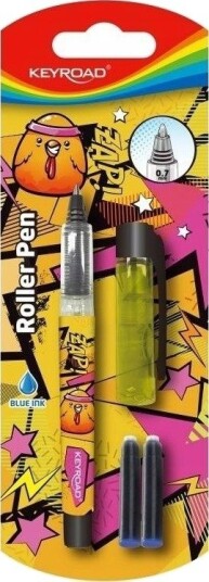 Keyroad Kulepenn Keyroad, 0,7 Mm, 2 Gratis Patroner, Blister, Miks Farger