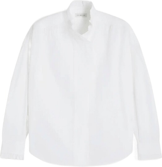 Tommy Hilfiger Poplin Blouse With Ruffles   White   42