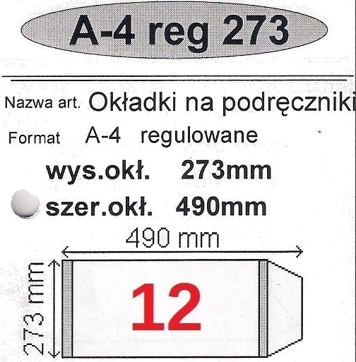 Narnia Omslag Til A4 Lærebok Justerbar Nr. 12   273 Mm 25 Stk