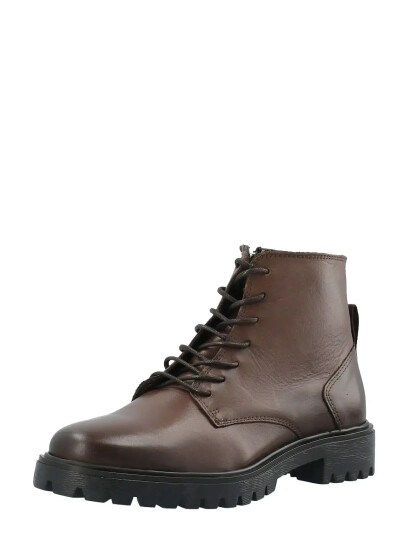 Bianco Biagina Lace Up Boot Smooth Leather - Brown - 40