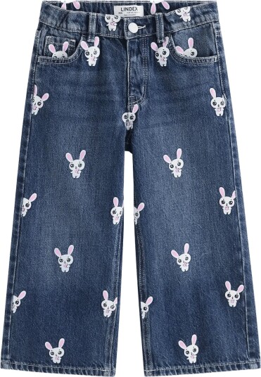 Lindex Wide Jeans With Regular Waist DENIM BLUE 104