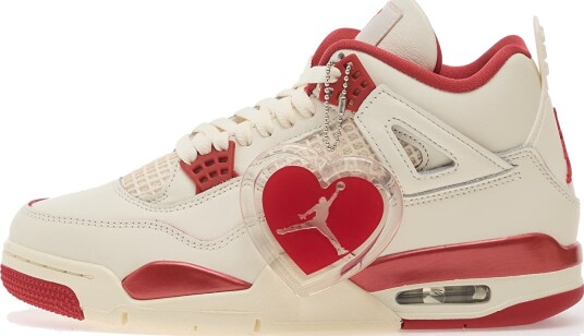 Joggesko Air Jordan 4 Retro "Love Letter" W Pale Ivory/ Sierra Red Tough Red EUR 39