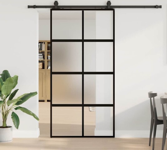 Svart 102,5x205cm Herdet Glass Svart 102,5x205cm Herdet Glass