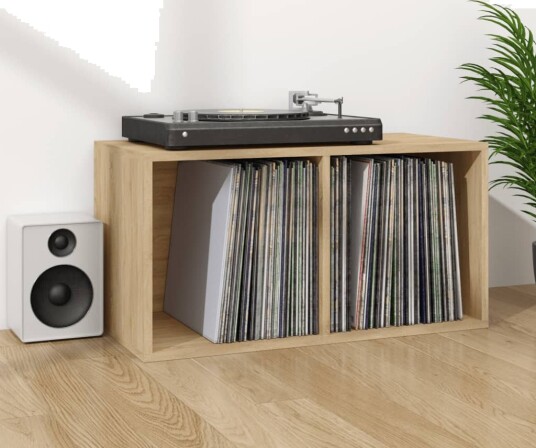 vidaXL Oppbevaringsboks LP sonoma eik 71x34x36 cm konstruert tre