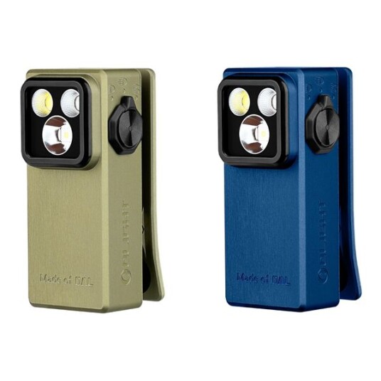 Lommelykt OLIGHT Oclip Ultra 530 lm / 57 mm / Oppladbar Blå