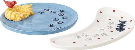 Bloomingville Bitte Serving Plate Multi/patterned 23X12X1.5CM/Ø19CM