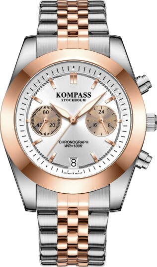 Kompass Navigator Chrono Silver Rose Gold
