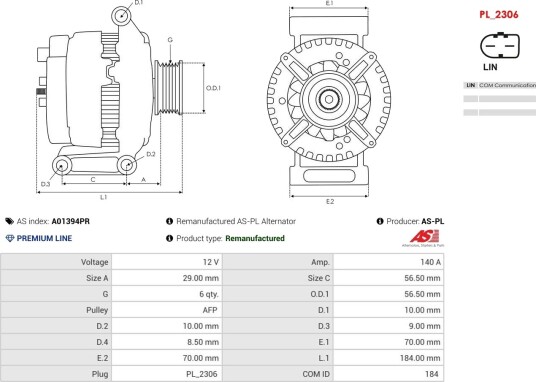 AS PL A01394PR Dynamo AS PL A01394PR Dynamo