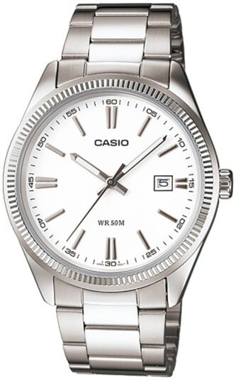 Casio Herreklokke MTP 1302D 7A1VDF Classic Hvit/Stål Ø39 mm Casio Herreklokke MTP 1302D 7A1VDF Classic Hvit/Stål Ø39 mm