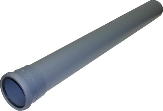 Pipelife 070068 Avløpsrør med 1 muffe, 110 x 5000 mm, Innendørsavløp