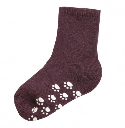 Ullsokk med antislip auberginefarge | Joha | Baby | Aubergine farge | størrelse 15/18 | 90% ull, 5% polyamid og 5% elastan til Ullsokk med antislip auberginefarge | Joha | Baby | Aubergine farge | størrelse 15/18 | 90% ull, 5% polyamid og 5% elastan til