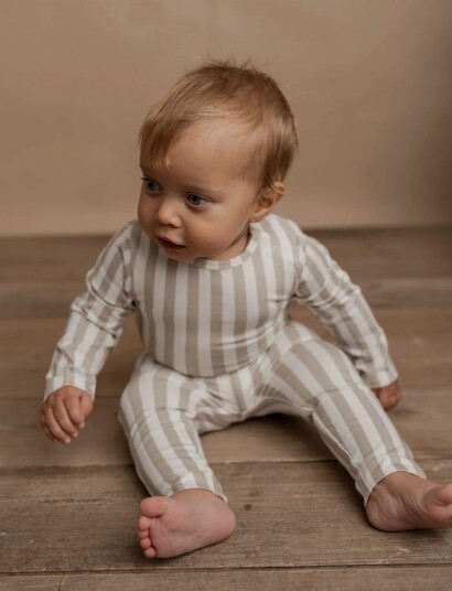Hanevild Striped Leggings Baby Cream 62