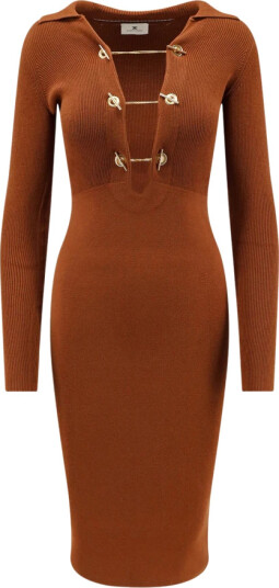 Elisabetta Franchi Dame Kjoler Brun XL,