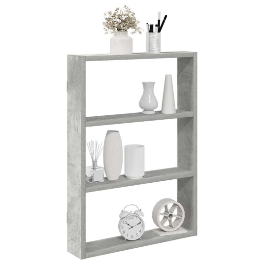  Vegghylle betonggrå 43x9x60 cm konstruert tre 8721158650832