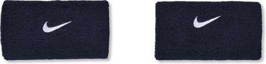 NIKE Equipment Nike Swoosh Classic Doublewide Wristbands 2Pk Navy ONE SIZE NIKE Equipment Nike Swoosh Classic Doublewide Wristbands 2Pk Navy ONE SIZE