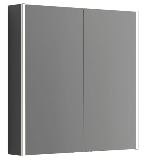 Dansani Inzo Ambi Speilskap 2 Dører B60-100xh80xd15cm Svart eik / 80cm