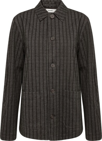 Gabba Gablibre Ax Zapies Ls Overshirt - BROWN SLATE - XS