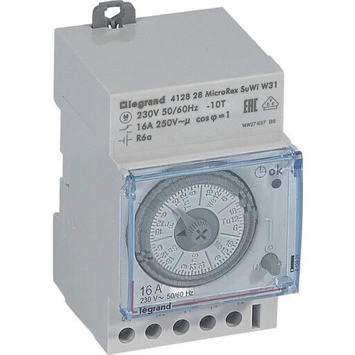 Legrand Microrex3 aqw31 time switch weekly programme (3245064128285) Legrand Microrex3 aqw31 time switch weekly programme (3245064128285)