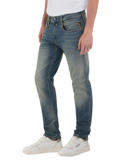 Replay Anbass Trousers Slim Hyperflex Dust   Blue   32 x 32