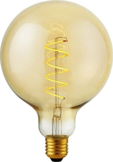 Spl E27 4W dimbar LED filamentpære   G125 Flex Globe 200lm 2000K gullglass   Dimbar : Dimbar Kulør : Ekstra varm