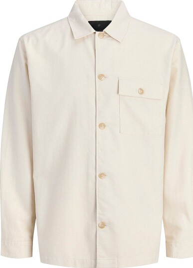 Jack & Jones Overtreksskjorte jprBlatyler Herringbone L/S Beige