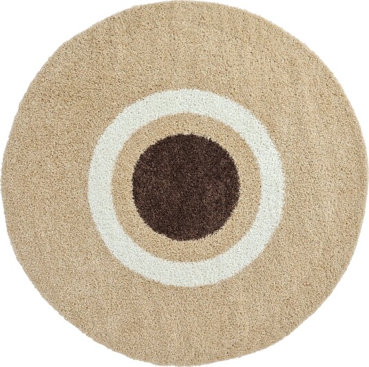 Runde tepper Alsace beige/hvit/brun Størrelse: Ø 200 cm Runde tepper Alsace beige/hvit/brun Størrelse: Ø 200 cm