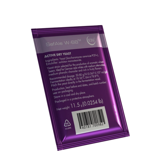 Fermentis SafAle™ W 68 11,5g Tørrgjær for smakfulle hveteøl Fermentis SafAle™ W 68 11,5g Tørrgjær for smakfulle hveteøl