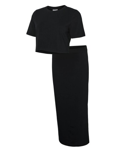 Mamalicious Mlkerrie Top & Skirt Jrs Set Noos   Black   M