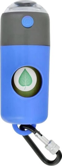 OEM LLFG24033 Hundeposedispenser med karabinkrok og lommelykt - Bl?? OEM LLFG24033 Hundeposedispenser med karabinkrok og lommelykt - Bl??