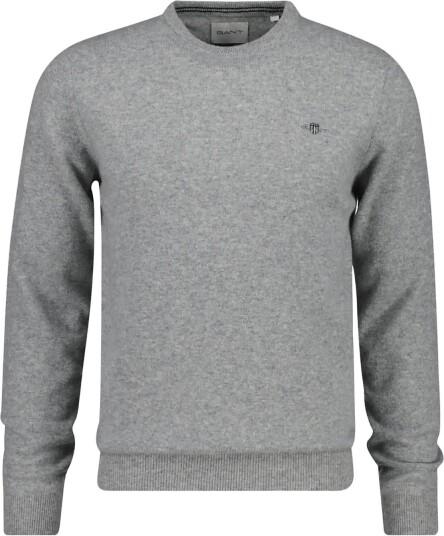 Gant Superfine Lambswool C Neck GREY MELANGE S Gant Superfine Lambswool C Neck GREY MELANGE S
