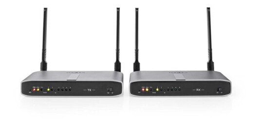 Nedis Trådløs HDMI ™ Transmitter | Wi-Fi | 5.15 - 5.85 MHz | 100,0 m (siktlinje) | Maksimum oppløsning: Full HD 1080p | 6.75 Gbps | IR tilbake funksjon | ABS | Antrasitt