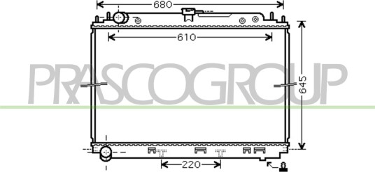 PRASCO DS814R001 Radiator motorkjøling