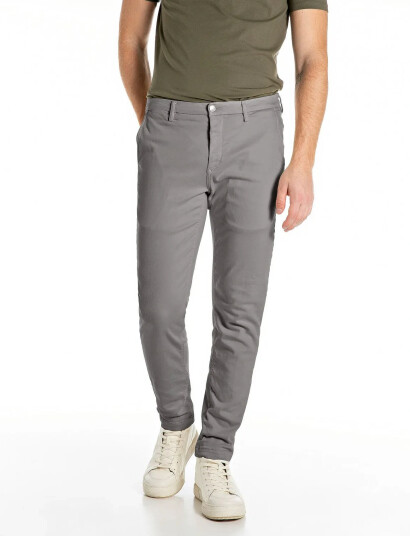 Replay Zeumar Trousers Slim Hyperchino Color Xlite - Grey - 29 x 34 Replay Zeumar Trousers Slim Hyperchino Color Xlite - Grey - 29 x 34