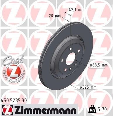 ZIMMERMANN 450.5235.30 Bremseskive