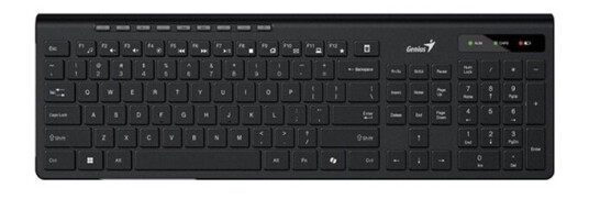 Genius-Tastatur Genius Slimstar 7230 Copilot Aa-Tastatur Cz/Sk Multimedia Slank Type Trådløs Svart