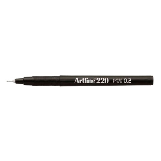 Artline 220 Fineliner Superfin 0,2mm Svart