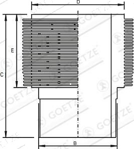 Sylinderhylse GOETZE ENGINE 14-000230-00